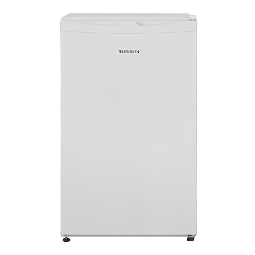 TELEFUNKEN Kühlschrank mit Gefrierfach (nur für Eiswürfel) | Freistehend | 89 Liter Nutzinhalt | Kühlschrank klein mit Gemüsefach | LED-Beleuchtung | Türanschlag wechselbar | CF-33-101-W2 weiß