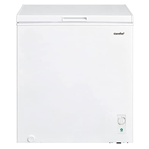 Comfee RCC199WH1(E) Gefriertruhe / 250 kWh/Jahr / 85cm hoch / 198L / Einstellbarer Temperaturregler / Hängekorb innen / Semi Circle Gefrierrohre / Weiß