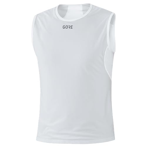 GORE WEAR Herren Windstopper Base Layer Shirt Ärmellos, Light Grey/White, S EU