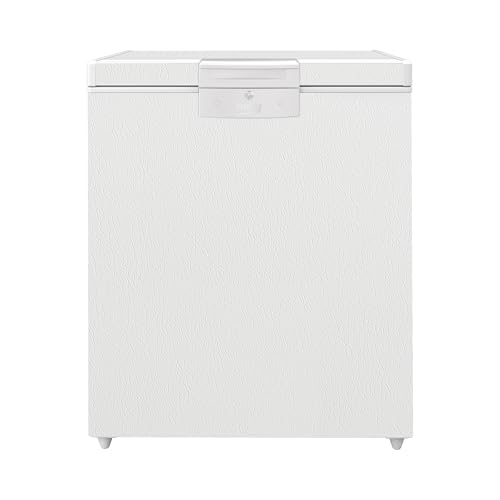 Beko HSM14550 Gefriertruhe, Kühltruhe, 148 l Nutzvolumen, 1 Gefriergutkorb, Temperaturalarm, abschließbar, LED-Anzeigesystem, Innenbeleuchtung, 39 db(A), in unbeheizten Räumen nutzbar, Weiß