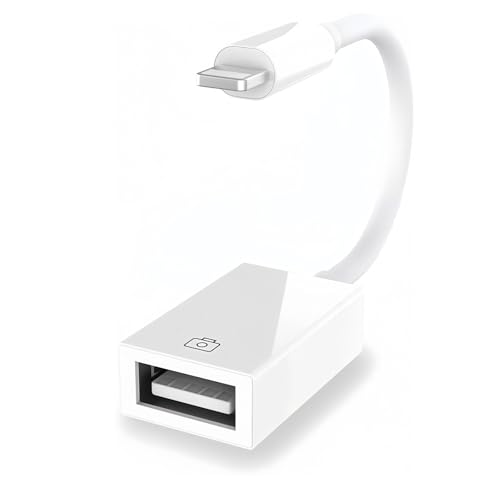 cyclingkit Lightning auf USB für iPhone OTG Kabeladapter Mini USB3.0 zu Lightning Apple-Kamera-Adapter für iPad für USB Stick SD Kartenleser Tastatur Maus usw [Mifi-Zertifizierung]