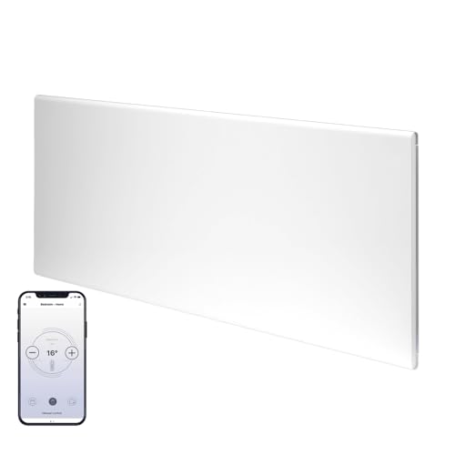 Adax Neo H Elektroheizung Wandmontage - Konvektor Heizung Elektrisch Intelligente Wifi - Radiator Heizung - Elektro Heizkörper - 2000W Weiß 330mm Smartphone-Steuerung LCD-Anzeige KWT IP24C Class II