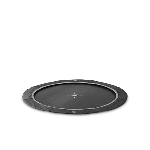 EXIT InTerra ebenerdige Sports Trampolin ø244cm - schwarz