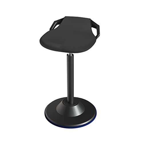 ATLASIO Sitzhocker höhenverstellbar, ergonomischer Bürohocker, Stehhocker für dynamisches Sitzen, Stehhilfe höhenverstellbar 56-73 cm, schwarz