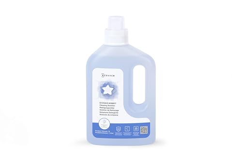 ECOVACS 1L Reinigungslösung für Winbot W1 PRO,W2,W2 OMINI,W2 PRO,W2 PRO OMNI,WINBOT MINI Fensterputzroboter, Originalzubehör
