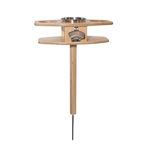 ARTOCT Weintisch im Freien, Faltbarer tragbarer Wein-Picknicktisch Weinhalter aus Holz Picknick-Camping-Tisch Strandtisch Camping-Wandergrill