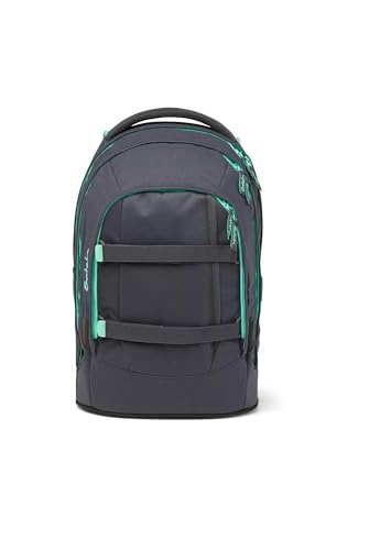 satch pack Schulrucksack ab 5. Klasse ergonomisch 30L Stauraum standfest Organisationstalent Mint Phantom - Grau