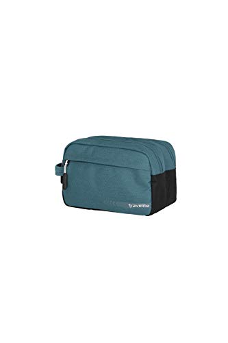 Travelite Handgepäck Kosmetiktasche, Gepäck Serie KICK OFF: Praktische Kulturtasche für Urlaub und Sport, 006920-22, 26 cm, 5 Liter, petrol (türkis)