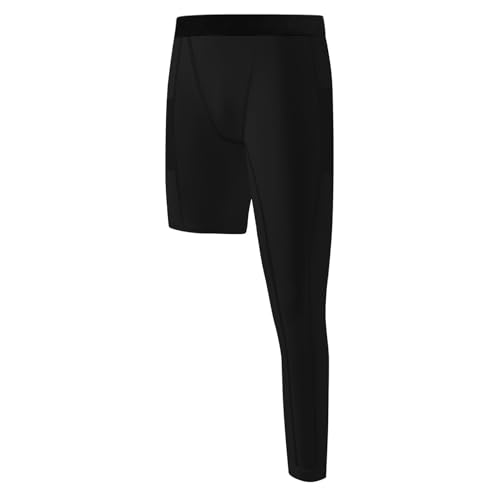 Hovershoes Kompressions Leggings für Jungen einbeinige Sport Strumpfhose Leggings Basketball Basisschicht Kinder Teenager Fitnessstudio Yogahose für sportliches Training, Fußball, Laufen