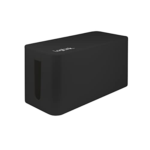 LogiLink KAB0060 - Kabelbox klein (235 x 115 x 120 mm), schwarz