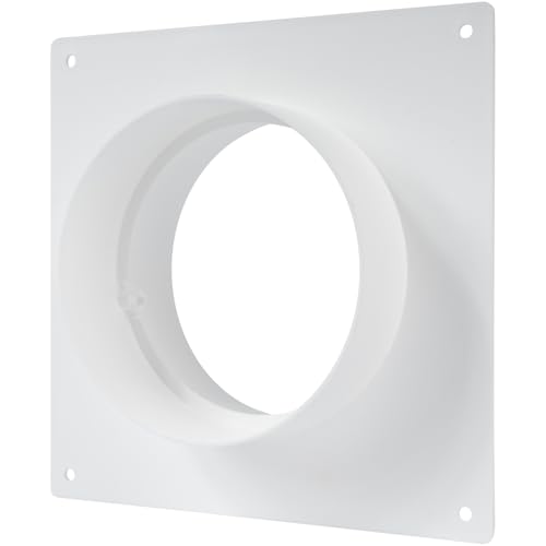 Vent Systems 100 mm Lüftungskanalverbinder Flansch gerade Lüftungsrohr Kunststoff Kanalverbinder Platte für Kühlung Heizung Lüftungssystem HVAC 10 cm