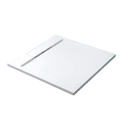 Mai & Mai Duschwanne Duschtasse aus Mineralguss BxTxH: 90x90x4cm Mineralgusswanne Weiß Matt Geoma04