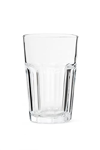 6-er Set Gläser POKAL - Glas für Longdrinks Wasser Tee Kaffee Cocktails - bis 120°C - 350ml - 14cm hoch - spülmaschinenfest