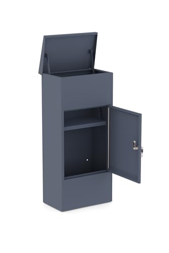 Paketbox Paketbriefkasten, XXL Briefkasten, Paketkasten, Briefkasten, Postbox (Weiß/Anthrazit) Condit 2 (Anthrazit)
