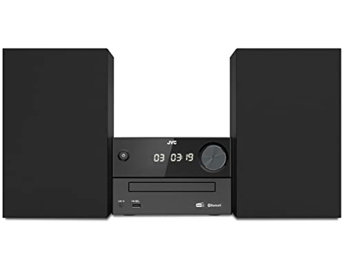 JVC UX-C25DAB - Micro HiFi-System mit CD, USB, Bluetooth, DAB+, UKW-RDS, Line-In und IR-Fernbedienung, Schwarz