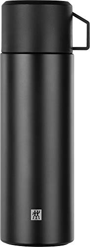 ZWILLING Thermo Isolierflasche, Integrierte Tasse, Thermokanne, Doppelwandisolierung, 1 L, Höhe: 28, 1 cm, Schwarz, small