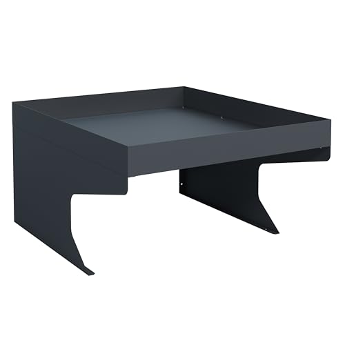 DEGAMO Garage für Mähroboter Rasenroboter 60x70x36cm, Stahl verzinkt, Farbe anthrazit, mit Pflanzwanne