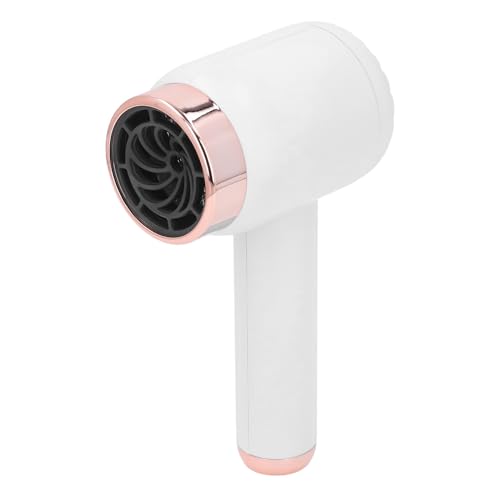 Tragbarer Haartrockner für Reisen, Heiß-Kalt-Dual-Mode-Akku-Haartrockner, USB-Schnelltrocknung, Leichter und Leiser, Schnell Trocknender Mini-Föhn mit 1500-mAh-Akku (White)