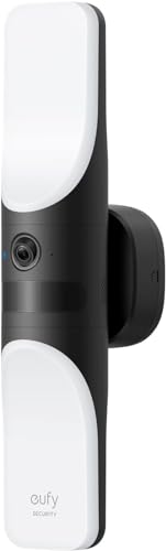 eufy Security Kabelgebundene Wall Light Cam S100, Außenleuchte mit Kamera, 2K Überwachung, 1200 Lumen, Farbige Nachtsicht, KI Erkennung, IP65 Wasserschutz, Gebührenfrei