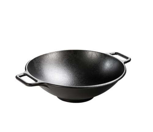 Lodge Mini-Wok aus Gusseisen, 22,9 cm, mit Schlaufengriffen