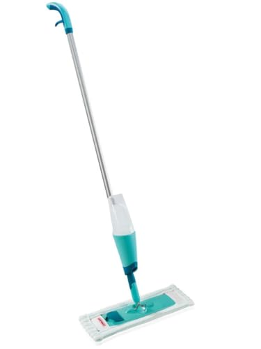 Leifheit Komfort Sprühwischer Easy Spray XL für schnelle Reinigung, Spray Mop mit Sprühdüse, Wischer mit Wassertank und 2-Faser-Wischbezug, Bodenwischer für alle Böden, 22 x 18.5 x 150.5 cm