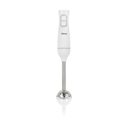Tristar Stabmixer, Pürierstab mit Edelstahl-Mixfuß, Puls- und Turbofunktion, ergonomische Form, Weiß, MX-4880