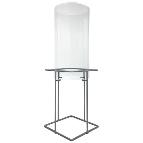 Gravidus Fischsäule 67,5 cm – Fischturm, Teichsäule, Fischrohr für den Gartenteich mit Metallsockel, Acrylglas