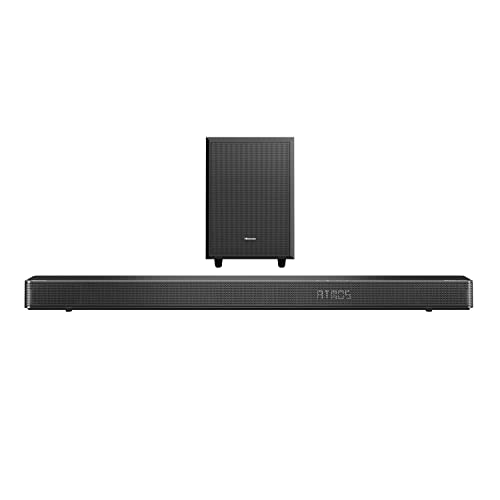 Hisense AX3120G 3.1.2 Soundbar mit kabellosem Subwoofer, 360W, Dolby Digital Plus, Dolby Atmos, Bluetooth, HDMI eARC/Optical/AUX/USB, Schwarz (2024)