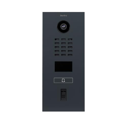 DoorBird D2101FV Fingerprint 50 IP Video Türstation, Anthrazitgrau (RAL 7016) | Video-Türsprechanlage mit 1 Ruftaste, Fingerabdruckleser, RFID, HD-Video, Bewegungssensor