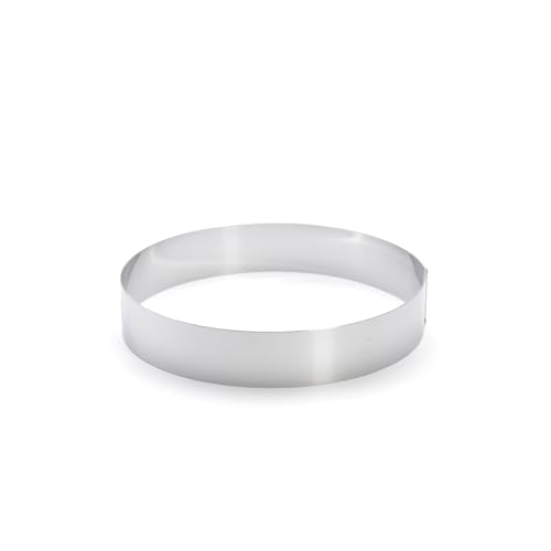 de Buyer - Tortenring aus Edelstahl - 24 cm Durchmesser - H 4,5 cm - 3989.24, Silber