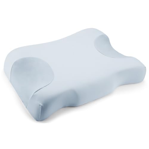 Royalisneeo Beauty Pillow für Rücken-, Bauch- und Seitenschläfer Kissen für Nacken- und Schulterschmerzen, Memory Foam Pillow für Anti-Falten & Anti-Aging,Blau(Standard)