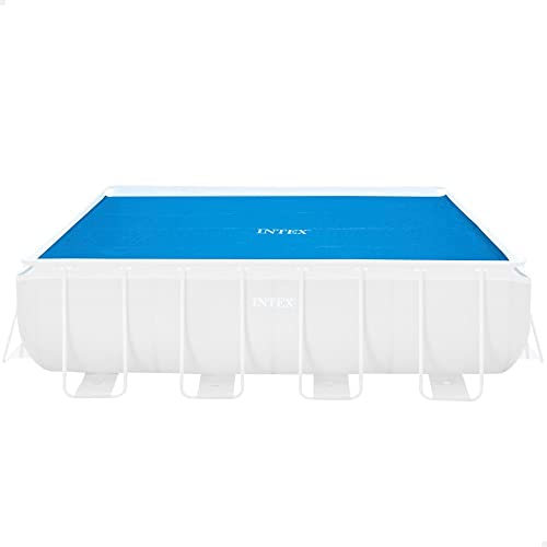 Intex Solarabdeckplane für Ultra Frame rechteckig 488 x 244 cm, Stärke 160 Mikron, Fertigungsmaß: 476 x 234 cm, 28029 Blau