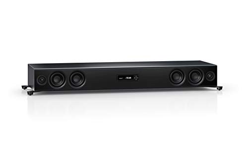 Nubert nuPro XS-7500 Soundbar | TV-Lautsprecher mit Bluetooth aptX HD | Soundbase für klare Stimmen | Stereoboard mit 3.5 Wege Technik | aktive Soundplate für HiFi & Musikgenuss | Sounddeck Schwarz