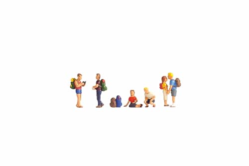 NOCH Figuren-Set „Wanderer“, Modellbau-Figuren 1:87 H0, ideal zum Dekorieren und für Miniaturfotografie
