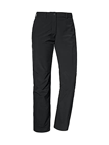 Schöffel Damen Pants Engadin1 Warm L, warme Wanderhose mit 4 Wege-Stretch, robuste Thermohose mit vorgeformtem Knie und verstellbarem Bund, black, 42