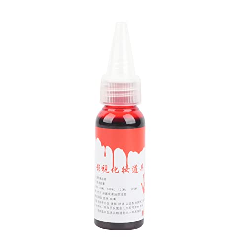 Gefälschte Blut, professionelle realistische Halloween Wunde Narben Prellungen Zombie Vampire Fancy Gesicht Körperbemalung Öl Kostüm Make-up Blut(Rot, 30ml)
