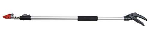 CON:P Teleskop Greifschere - chromfarbig / schwarz - Schnittleistung ø 5 mm - Anwendung beim Rosenschnitt & Obstbaumschnitt - für Schneidarbeiten am Gartenteich / Teichschere / Gartenschere / B44349