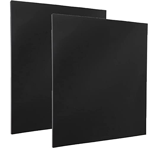 DRERIO 2 Stück 3mm Plastikplatte Schwarz ABS Kunststoffplatten 3 mm Schwarz Kunststoffplatten 40 x 30 cm ABS Platten für Basteln, Kotflügel, Heimdekoration usw