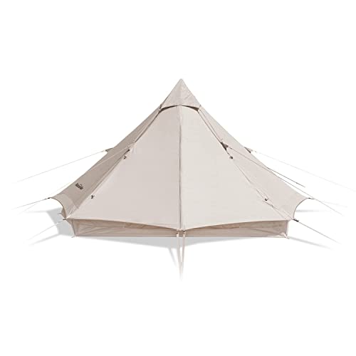 Naturehike Brighten 6.4 Baumwoll Zelt Pyramidenzelt Mehrpersonen-Familienglamping (Treibsand Gold)