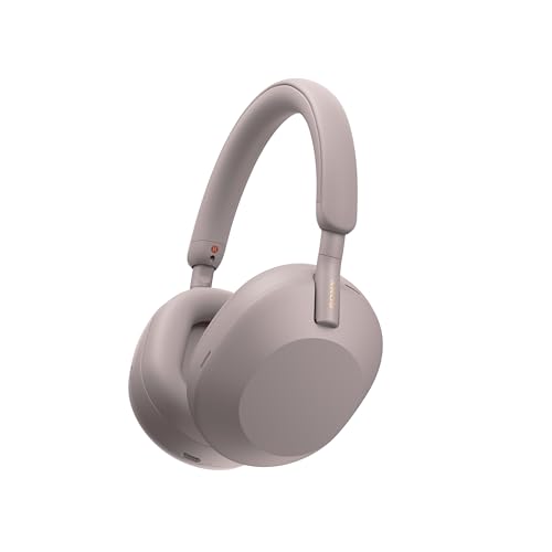 Sony WH-1000XM5 Premium Over-Ear-Kopfhörer mit Noise Cancelling, Bluetooth, klare Anrufqualität, Hi-Res-Audio, bis zu 30 Stunden Akkulaufzeit, inkl. Hartcase, iOS und Android - Smoky Pink