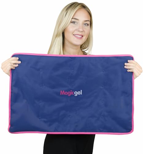 Magic Gel XXL Kühlkissen 60 x 38 cm - Gelmatte für den Ganzen Oberkörper - Das Kühlpad ist Extra Groß und Wiederverwendbar - Kühlakku zur Regeneration oder als Kühle Bett Unterlage