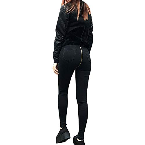 Jeanshose Damen Mit ReißVerschluss Hinten: Sexy Jeans Damen Po HüFthosen Jeans Stretch-Jeanshosen-Baggy Jeans High Waist RöHrenjeans Skinny HüFtjeans E-Girl Indie Aesthetic Y2k Jeans Streetwear
