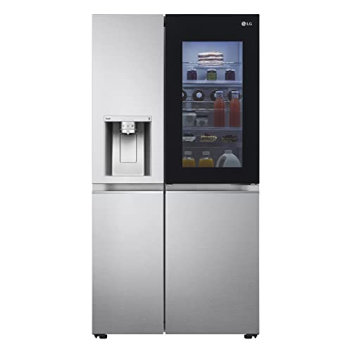 LG Electronics GSXV91BSAE Kühlschrank Side-by-Side mit Eis-, Crushed Ice und Wasserspender | interner Wassertank 4L | Total No Frost | Brushed Steel