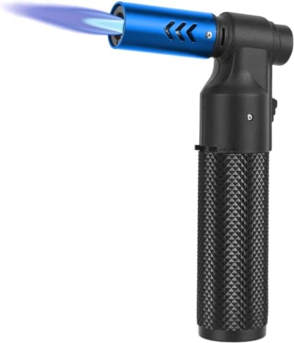 Küchen-Lötlampe, Butan-Fackel, Feuerzeug, große Jet-Flamme, nachfüllbar, tragbar, Butan-Fackel, verstellbar, Mini-Lötlampe für Camping, Grill, Backen, kulinarisches Löten, Kochen, Schweißen, Grillen