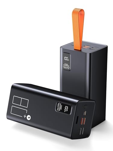 Power Bank 80000mAh, große powerbank, Externer Handyakku PD 30W& QC 3.0 Schnell Aufladende Powerbank, USB C 5 Ausgängen & 2 Eingängen mit LED Display Tragbares Ladegerät für iPhone,Camping, Outdoor