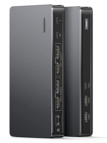 UGREEN Revodok Pro 209 Displaylink Docking Station Dual Display (2HDMI+2DP 4K@60Hz) für macOS M1 M2 MacBook & Windows (mit integriertem Treiber), kompatibel mit M4 Pro Mac mini