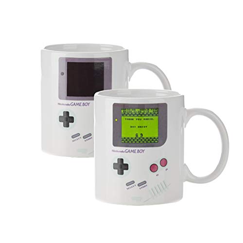 Gameboy Thermoeffekt-Tasse - Offiziell lizenziertes Geschenk für Gamer, Nerds, Nintendo-Fans, Männer & Retro-90er-Jahre-Fans, 290 ml (10 Fl Oz), Schwarz