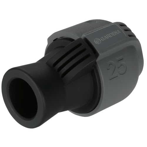 Gardena Sprinklersystem Verbinder: Verbindungsstück für Rohranschluss und für Direktanschluss an Hausinstallation, 25 mm x 3/4 Zoll-Innenewinde, Quick&Easy Verbindungstechnik (2761-20)