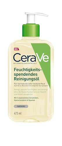 CeraVe Feuchtigkeitsspendendes Reinigungsöl, Für normale bis sehr trockene Haut, Reinigung für Körper und Gesicht, mit 3 essenziellen Ceramiden, 1x 473 ml