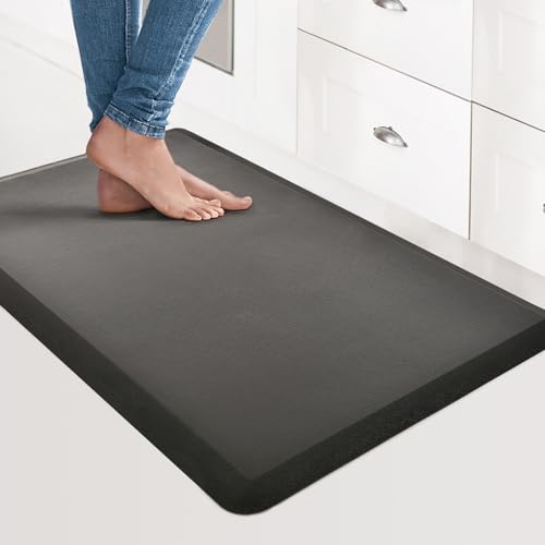 Art3d 1,2 cm Anti-Ermüdungsmatte Komfortmatte gepolsterte Küchenmatte rutschfestes Schaumstoff-Komfortkissen für Stehpult Büro oder Garageboden 71 x 44 cm Schwarz